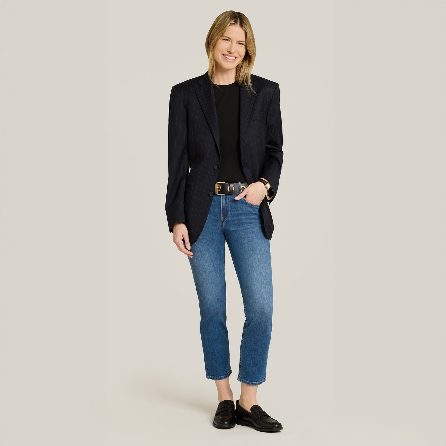 Mid Rise Slim Straight Logan Jeans