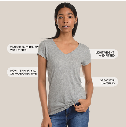 Fitted V-Neck Marcy Tee
