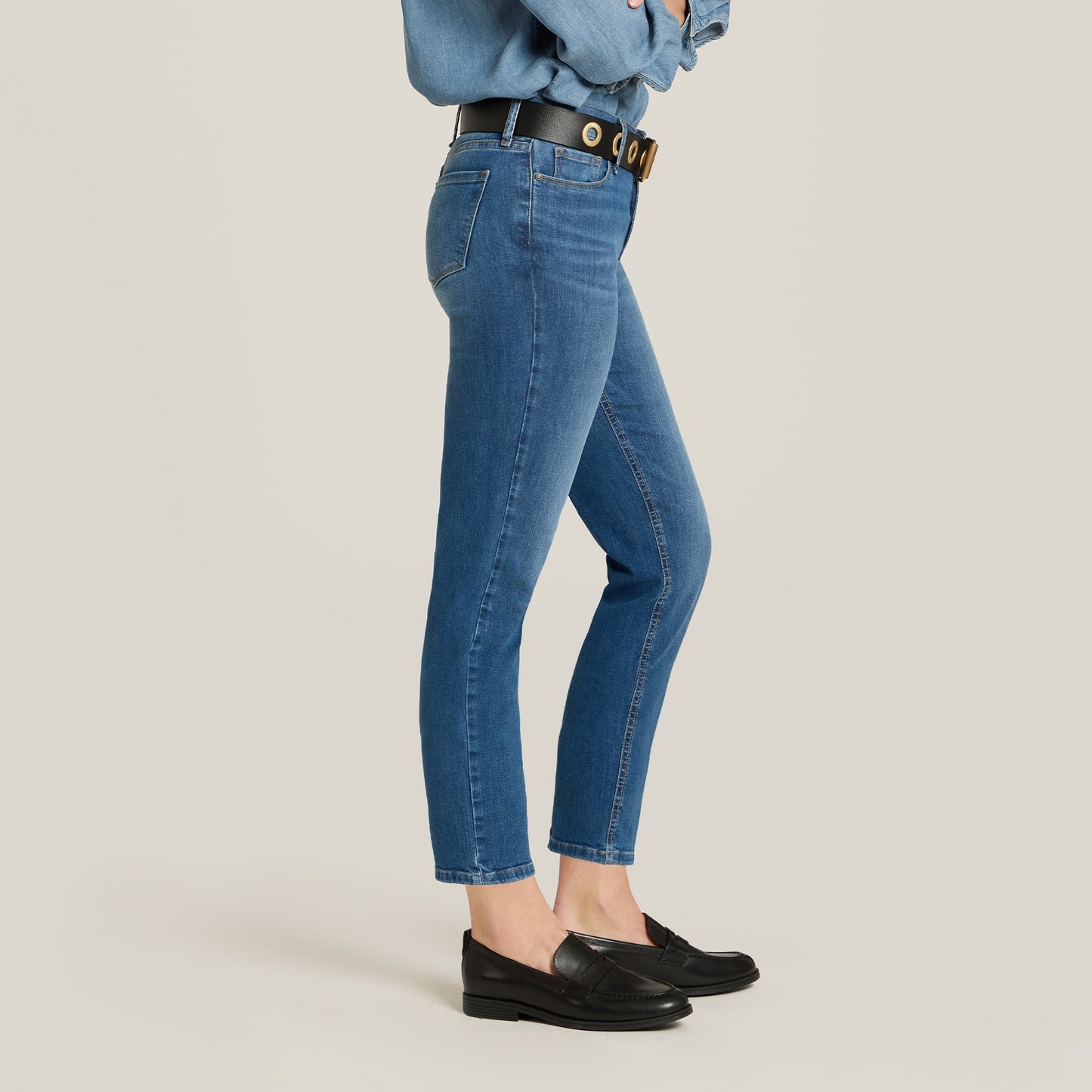 Mid Rise Slim Cropped Leg Logan Jeans