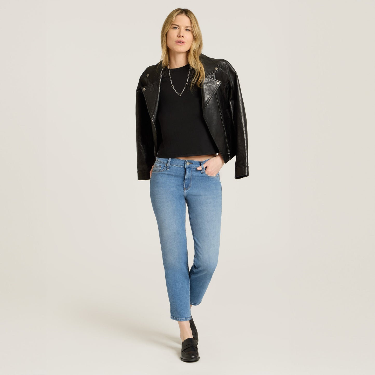 Mid Rise Slim Cropped Leg Logan Jeans