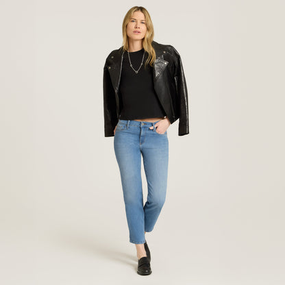 Mid Rise Slim Cropped Leg Logan Jeans