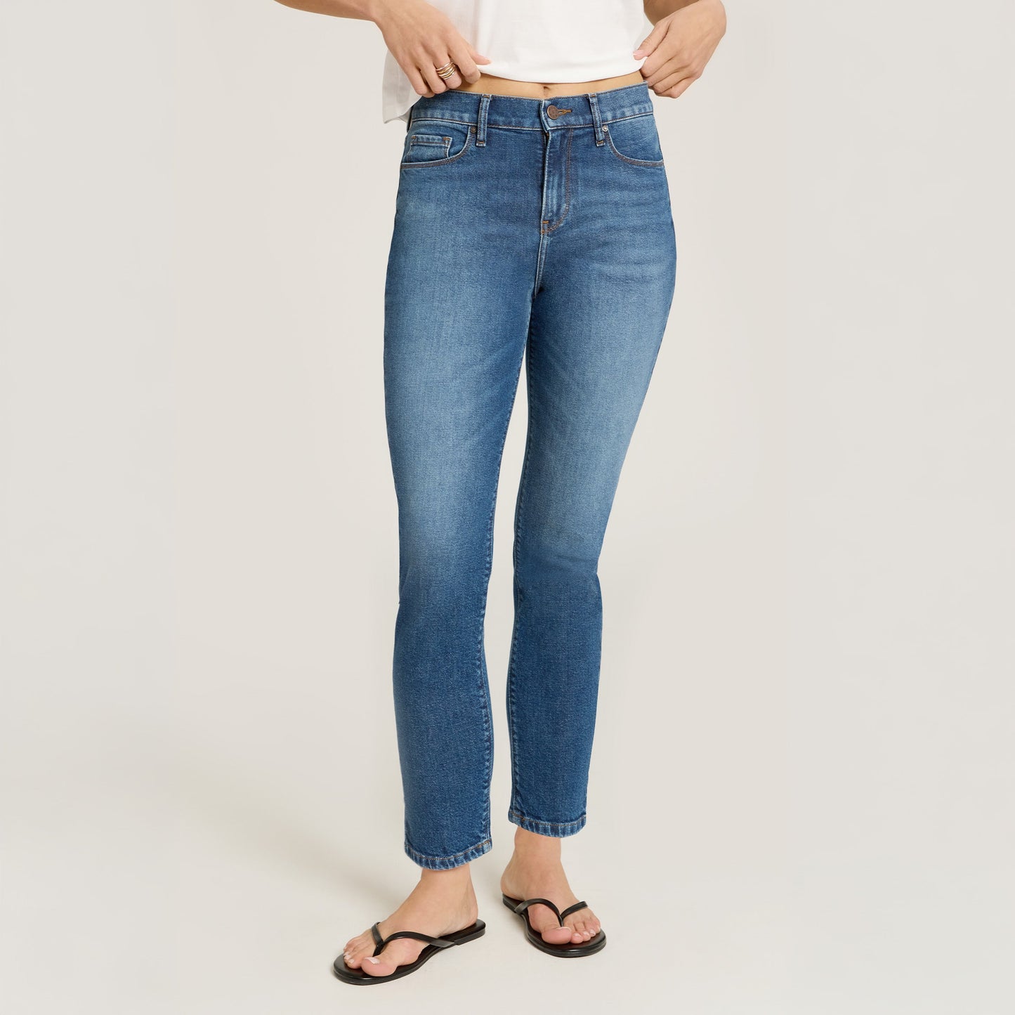 High Rise Mom Ridge Jeans