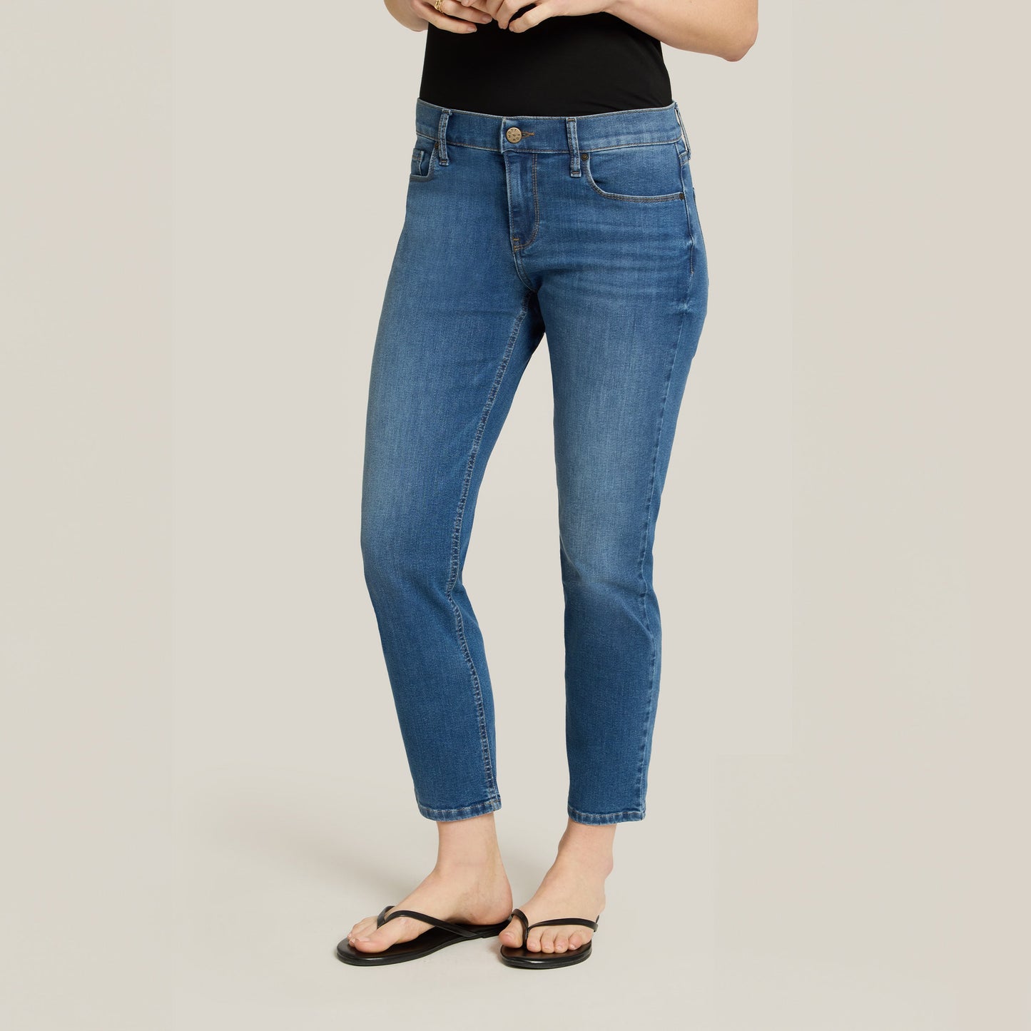 Mid Rise Slim Straight Logan Jeans