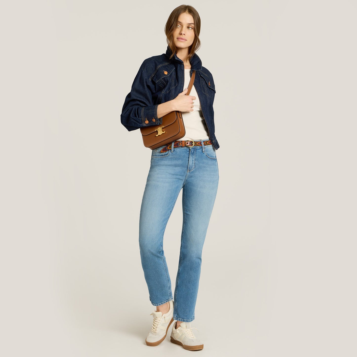 Mid Rise Slim Straight Ridge Jeans